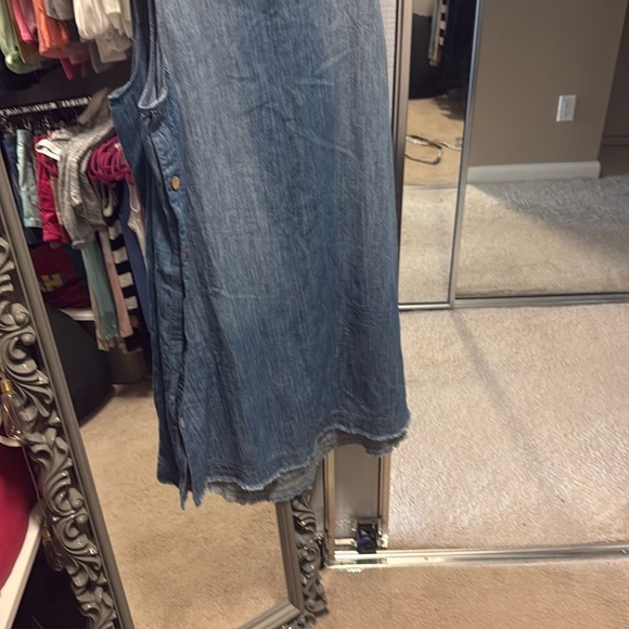 Blue Sleeveless Denim Dress - Picture 7 of 7